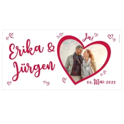 Personalisiertes XXL Hochzeitsbanner mit Foto