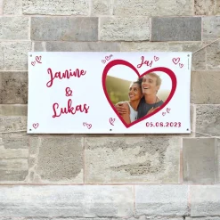 Personalisiertes XXL Hochzeitsbanner mit Foto
