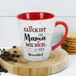 Personalisierte Tasse – „Glück ist, eine Mama wie dich zu haben“ mit Wunschtext