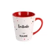 Personalisierte Tasse mit großer Initiale, Wunschnamen & bunten Sternen