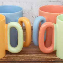 Personalisierte Tasse mit Initiale & Name | Bunter Porzellan Kaffeebecher von Ritzenhoff & Breker