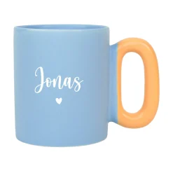 Personalisierte Tasse mit Name & Herz Motiv | Bunter Porzellan Kaffeebecher von Ritzenhoff & Breker
