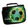 Personalisierte Waschtasche für Jungen mit coolem Fußballmotiv | Kulturbeutel mit Name