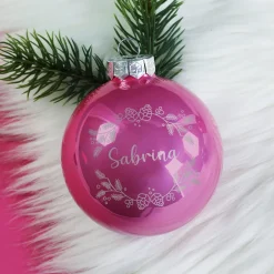 Personalisierte Weihnachtskugeln mit Name | Weihnachtsbaumkugeln & Christbaumkugeln mit Farbauswahl