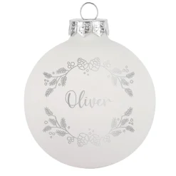Personalisierte Weihnachtskugeln mit Name | Weihnachtsbaumkugeln & Christbaumkugeln mit Farbauswahl