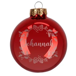 Personalisierte Weihnachtskugeln mit Name | Weihnachtsbaumkugeln & Christbaumkugeln mit Farbauswahl