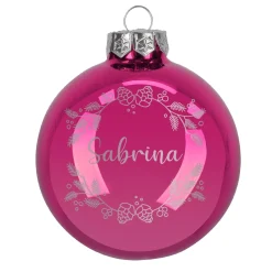 Personalisierte Weihnachtskugeln mit Name | Weihnachtsbaumkugeln & Christbaumkugeln mit Farbauswahl