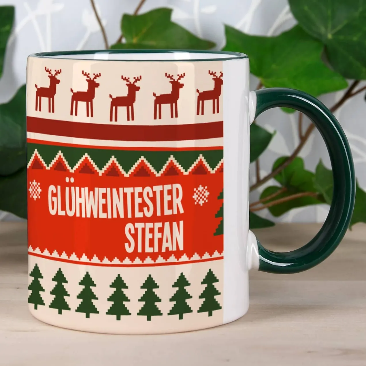 Personalisierte Weihnachtstasse - Glühweintester mit Wunschnamen
