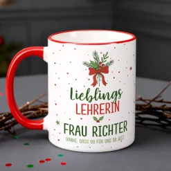 Personalisierte Weihnachtstasse für Lieblingsmenschen mit Wunschtext | Geschenk für Weihnachten