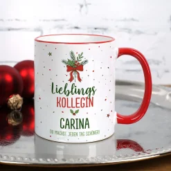 Personalisierte Weihnachtstasse für Lieblingsmenschen mit Wunschtext | Geschenk für Weihnachten