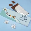 Personalisierte XL-Schokolade 'Guten Rutsch' mit Pinguin-Motiv & Name | Süßes Geschenk zu Silvester