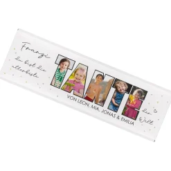 Personalisierte XXL Schokolade mit 5 Fotos als Geschenk für die beste Tante | 300 g