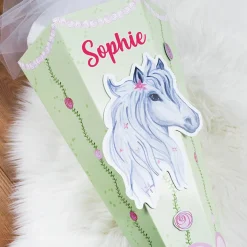 Pferde-Schultüte mit 3D Elementen und Name