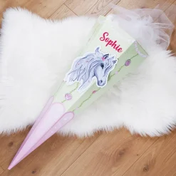 Pferde-Schultüte mit 3D Elementen und Name