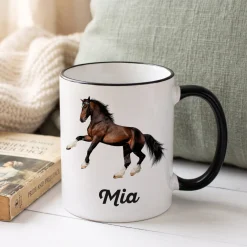Pferde Tasse mit Clydesdale und Name