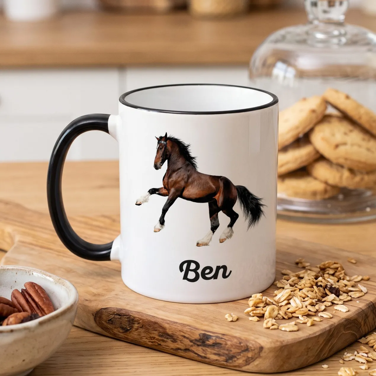 Pferde Tasse mit Clydesdale und Name