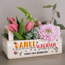 Pflanzkiste als Dankeschön für Erzieher