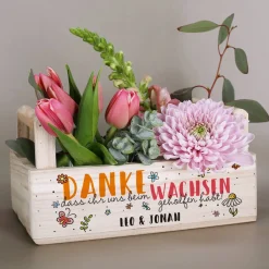 Pflanzkiste als Dankeschön für Erzieher