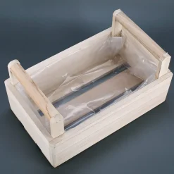 Pflanzkorb aus Holz zum Muttertag mit Blumenmotiv | Geschenkverpackung & Pflanzkiste in 3 Varianten
