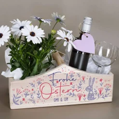 Pflanzkorb - Frohe Ostern - mit Ihrem Wunschnamen