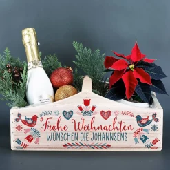 Pflanzkorb im skandinavischen Design mit Ihrem Wunschtext