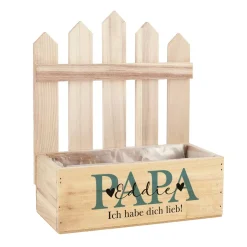 Pflanzkorb Zaun für den besten Papa mit persönlichem Aufdruck