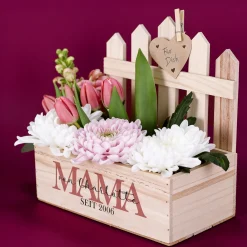 Pflanzkorb Zaun für die beste Mama mit persönlichem Aufdruck