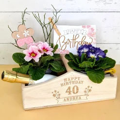 Pflanzkorb zum Geburtstag als Geldgeschenk oder Dekoration