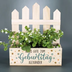 Pflanzkorb zum Geburtstag mit Name