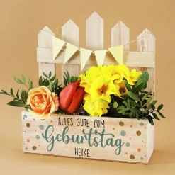 Pflanzkorb zum Geburtstag mit Name