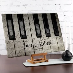 Piano - Leinwand mit zwei Zeilen Text 40x60cm