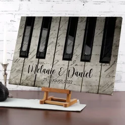 Piano - Leinwand mit zwei Zeilen Text 40x60cm