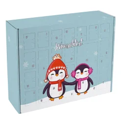 Pinguin Adventskalender zum selber Füllen mit Wunschtext