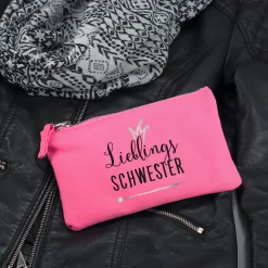 Pinke Tasche mit Aufdruck Lieblings...