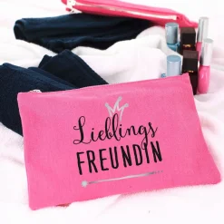 Pinke Tasche mit Aufdruck Lieblings...