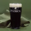 Pint Bierglas für irisches Bier mit Wunschnamen und Jahr