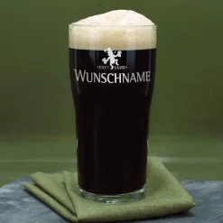 Pint Bierglas für irisches Bier mit Wunschnamen und Jahr