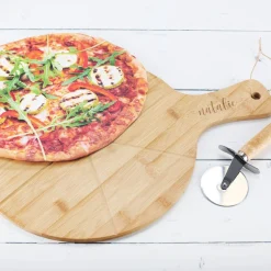 Pizzabrett - Heart - mit Ihrem Wunschnamen graviert