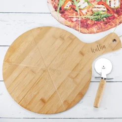 Pizzabrett - Heart - mit Ihrem Wunschnamen graviert