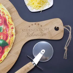 Pizzabrett - Sterneküche - mit persönlicher Namensgravur