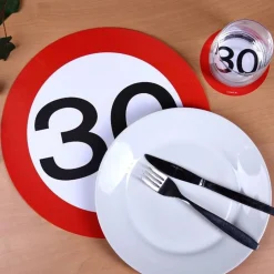 4 Platzsets zum 30. Geburtstag