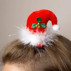 Plüsch-Haarclip Weihnachtsmütze