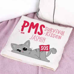 PMS Survival Kirschkernkissen mit Namensaufdruck