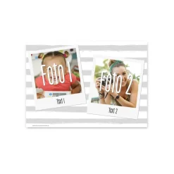 Polaroid-Banner 70x50cm mit zwei Fotos und Ihren Wunschtexten