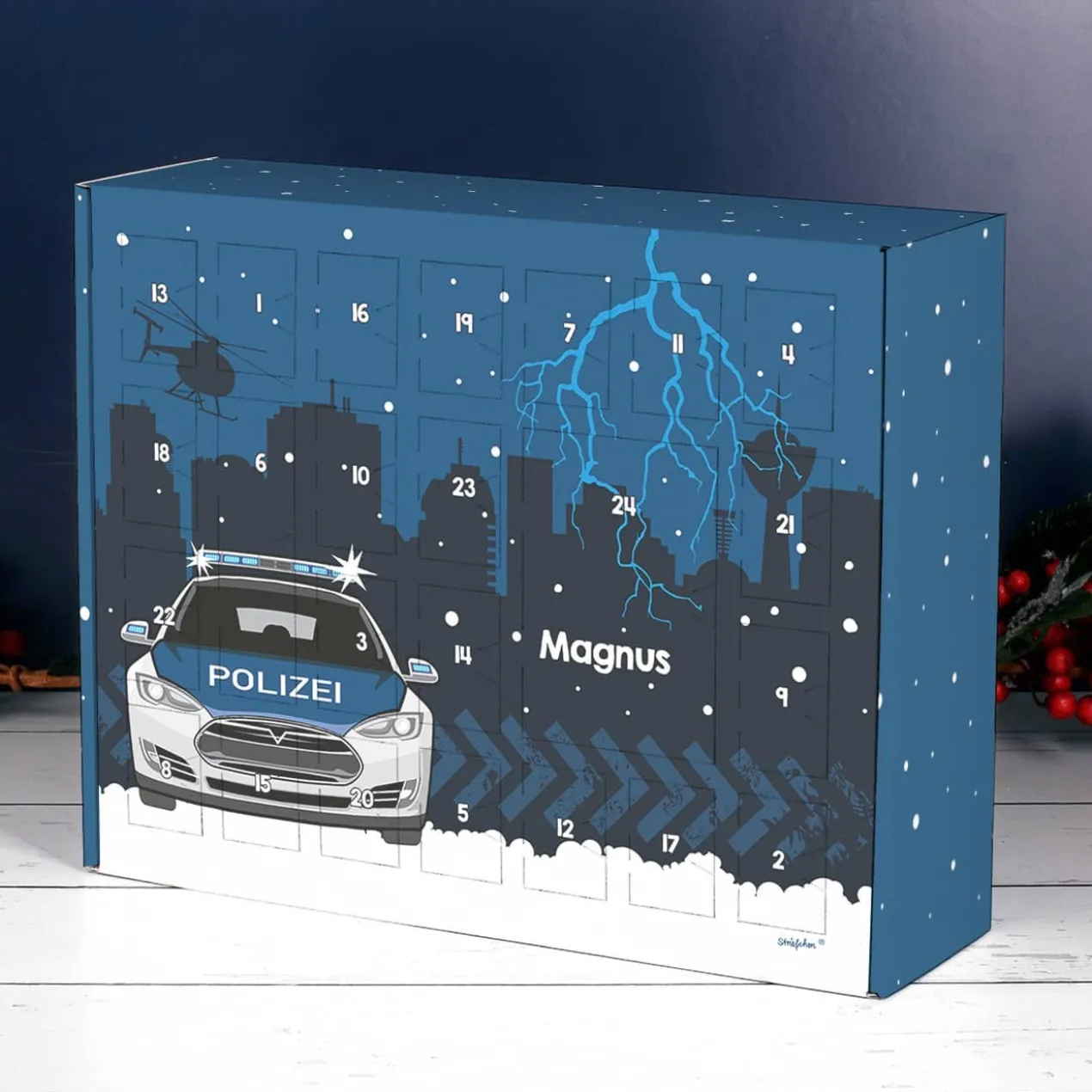 Polizei Adventskalender zum selbst Befüllen
