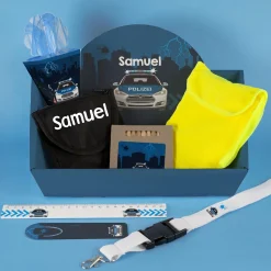 Polizei Geschenkset zur Einschulung personalisiert mit Name | 8-teilig