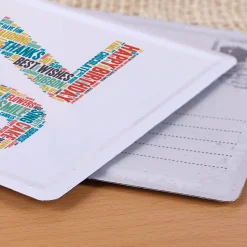 Postkarte aus Blech mit Name zum 70. Geburtstag