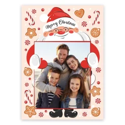 Postkarte mit Weihnachtsmann und Ihrem Foto