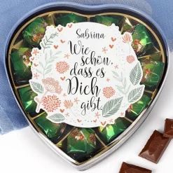 Pralinenherz - Wie schön, dass es Dich gibt - mit Name