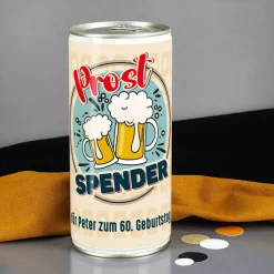 Prostspender - 1 L Bierdose mit Ihrem Wunschtext